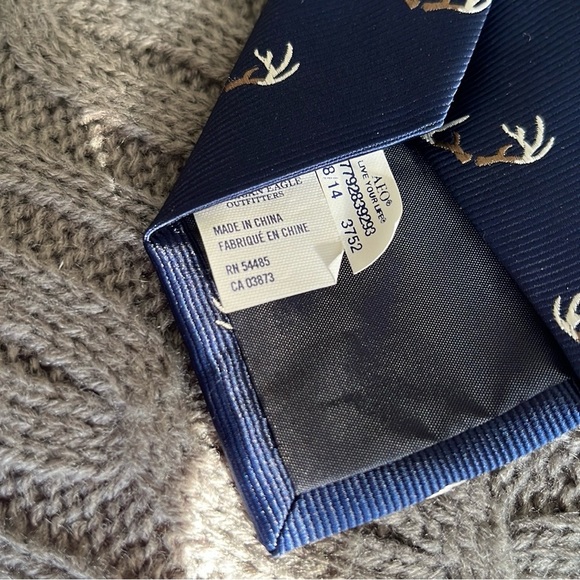 Antlers necktie tie blue NWT - Picture 3 of 6